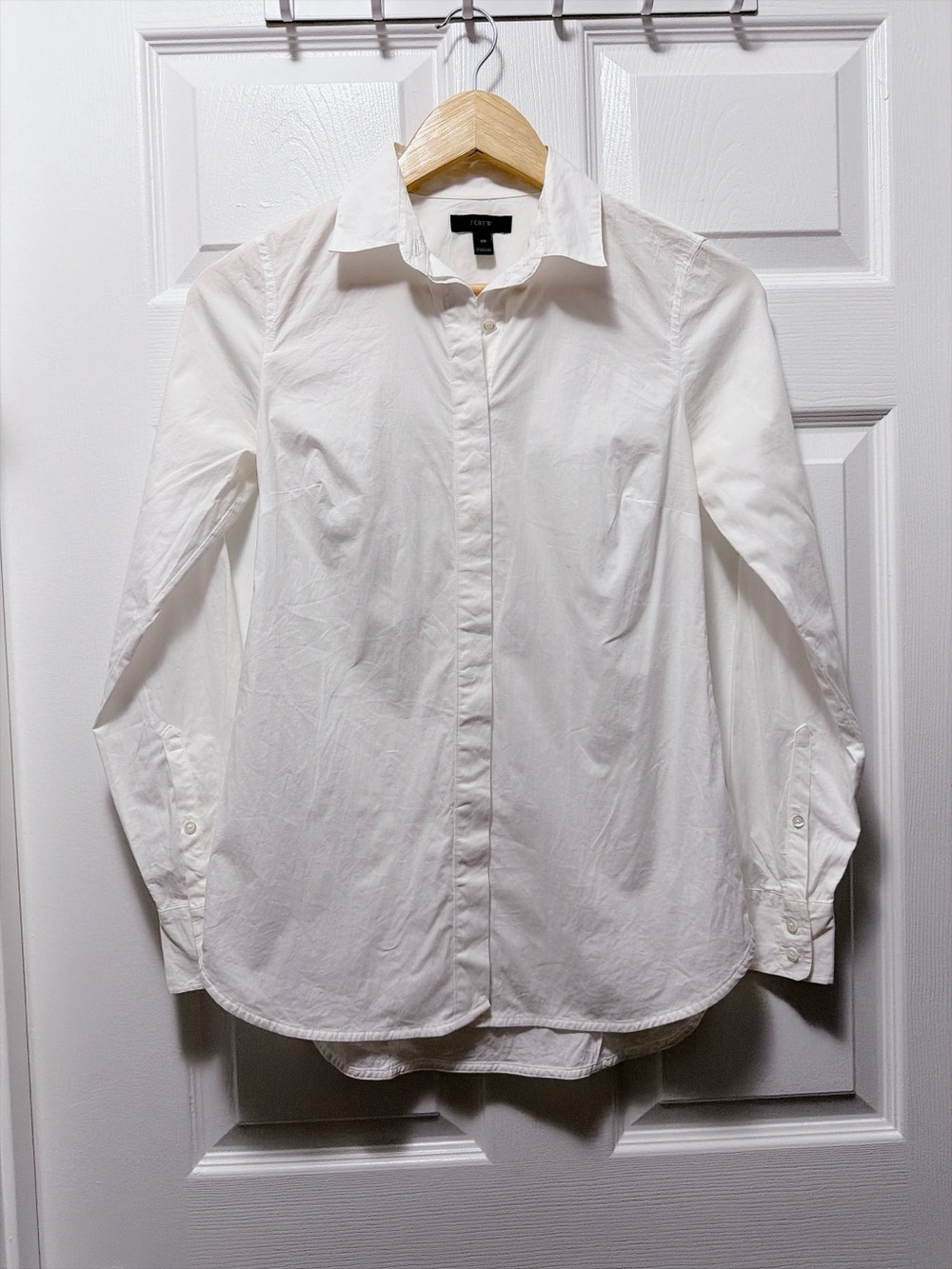 J Crew Classic White Women Button-Up Shirt